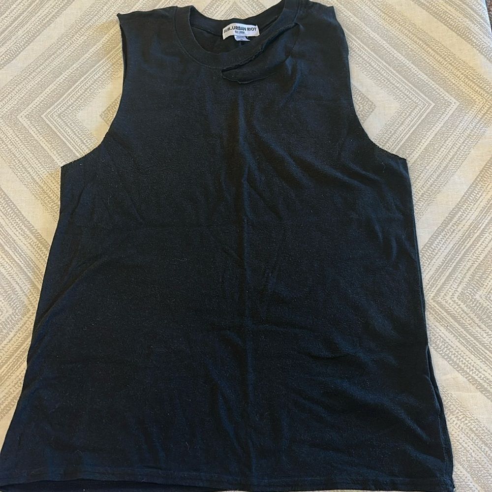 Sub_Urban Riot Women’s Black Cut Neck Sleeveless Top - Size S
